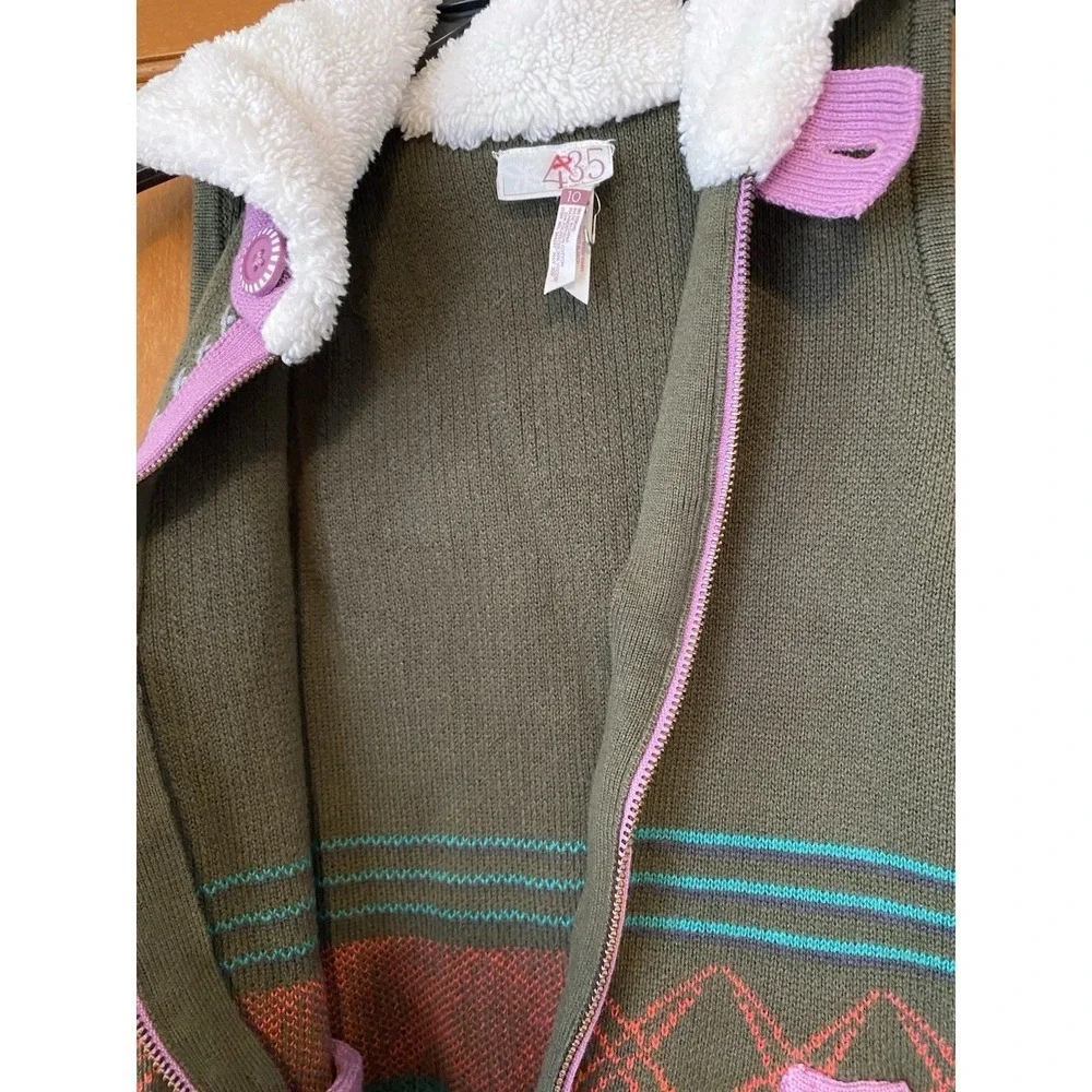 Matilda Jane BIG IDEA Vest 10 Sweater Knit Green Girls 435 Make Believe